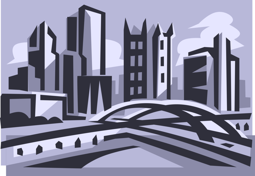 Vector Illustration of Pittsburgh Skyline Cityscape, Pennsylvania