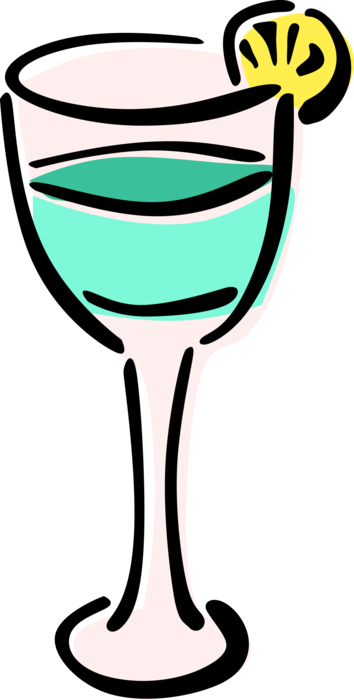 Vector Illustration of Alcohol Beverage Cocktail Beverage Drink