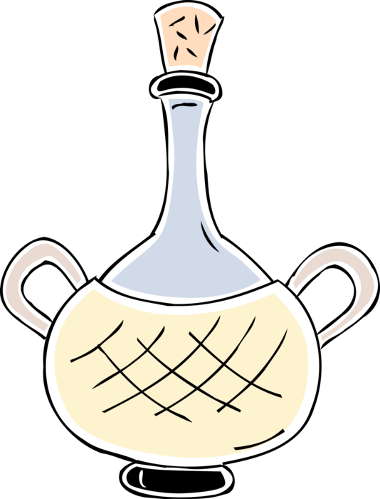 Vector Illustration of Wine Decanter Serving Vessel for Wine and Allow Wine to "Breathe"