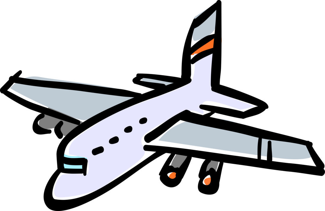 Vector Illustration of Commercial Airline Airplane Passenger Jet Aircraft