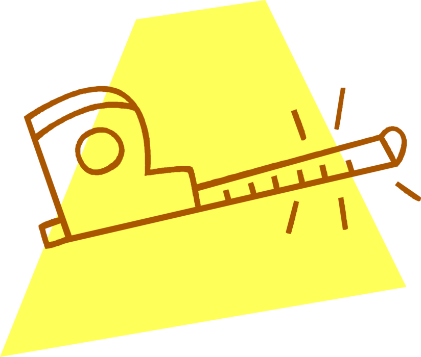 Vector Illustration of Tape Measure or Measuring Tape Flexible Ruler with Linear-Measurement Markings