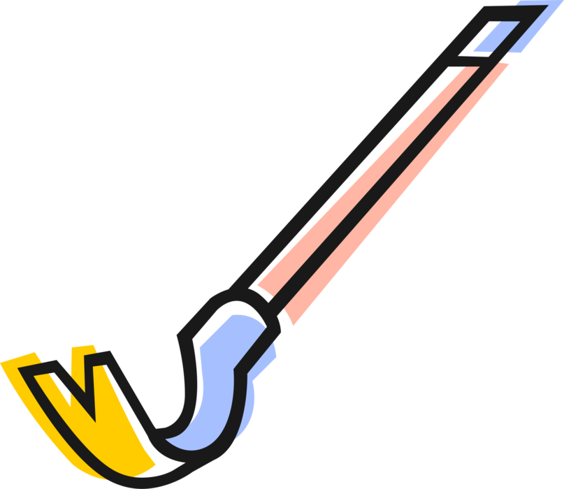 Vector Illustration of Crowbar Wrecking Bar, Pry Bar or Prybar Lever Tool