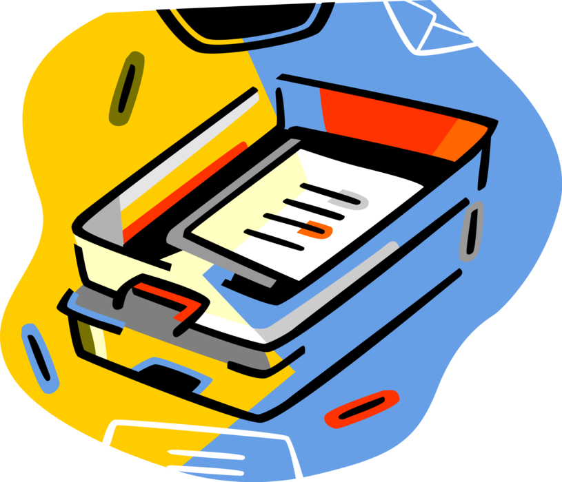 Vector Illustration of In-Box Receipts and Messages