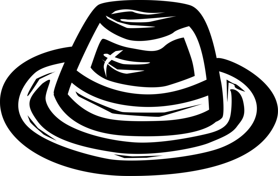 Vector Illustration of Head Covering Hat Protects Against the Elements