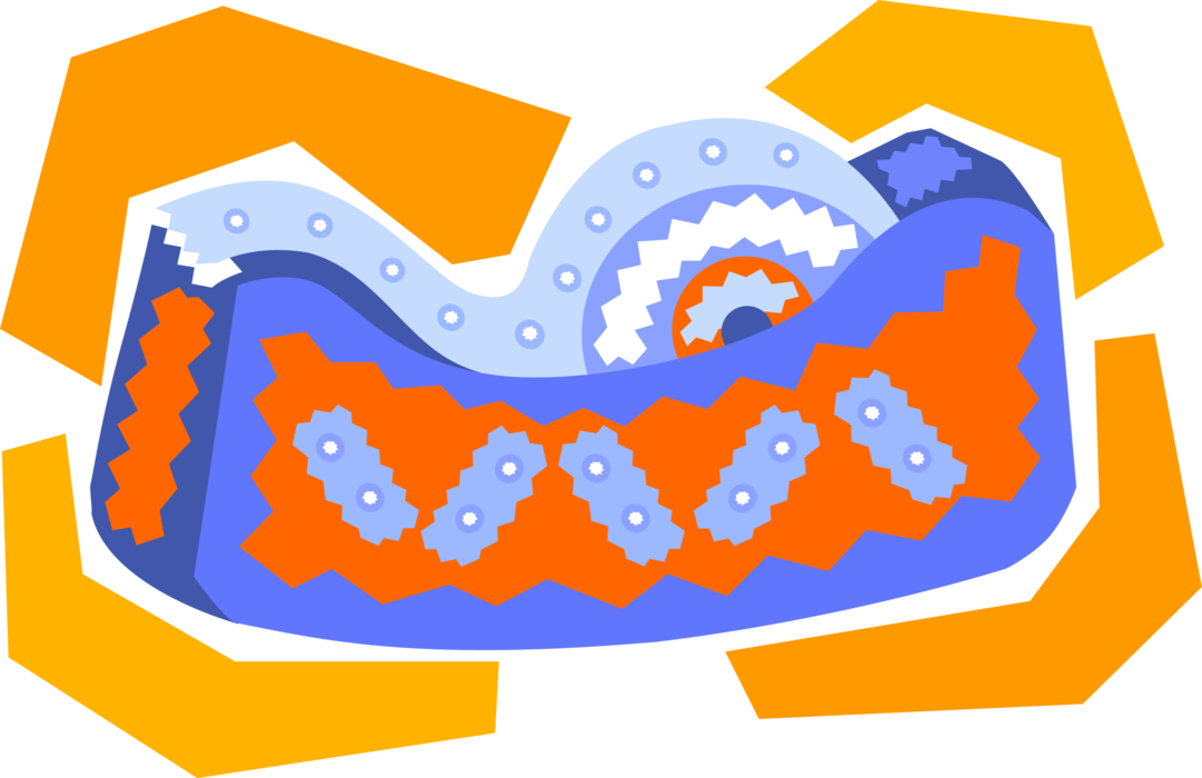 Vector Illustration of Pressure-Sensitive Adhesive Tape Dispenser