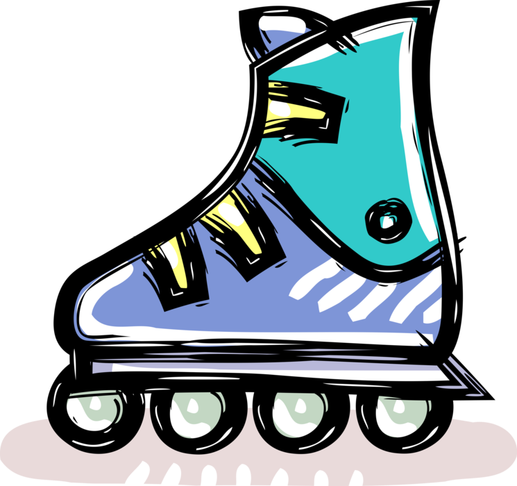 Vector Illustration of Rollerblading Inline Rollerblade Skate