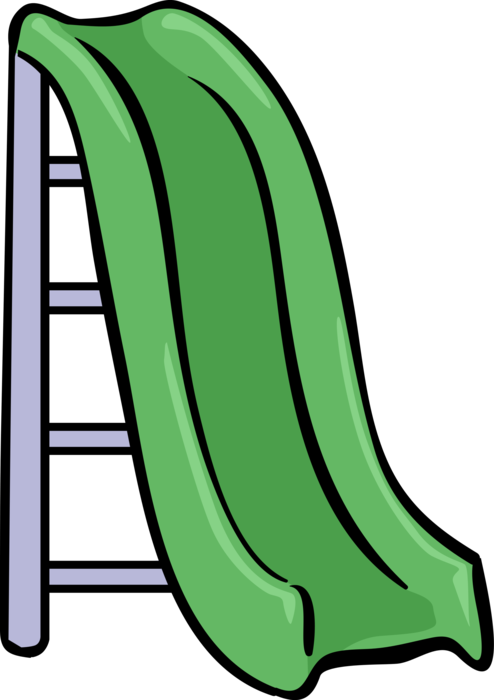 Vector Illustration of Playground Slide Found in Parks, Schools, Playgrounds and Backyards