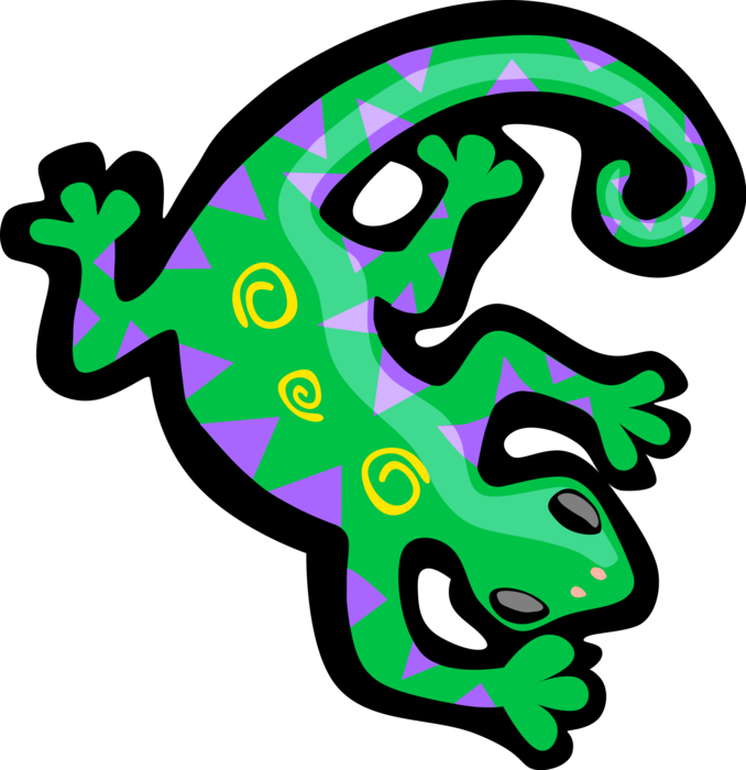Vector Illustration of Salamander Lizard-Like Amphibian