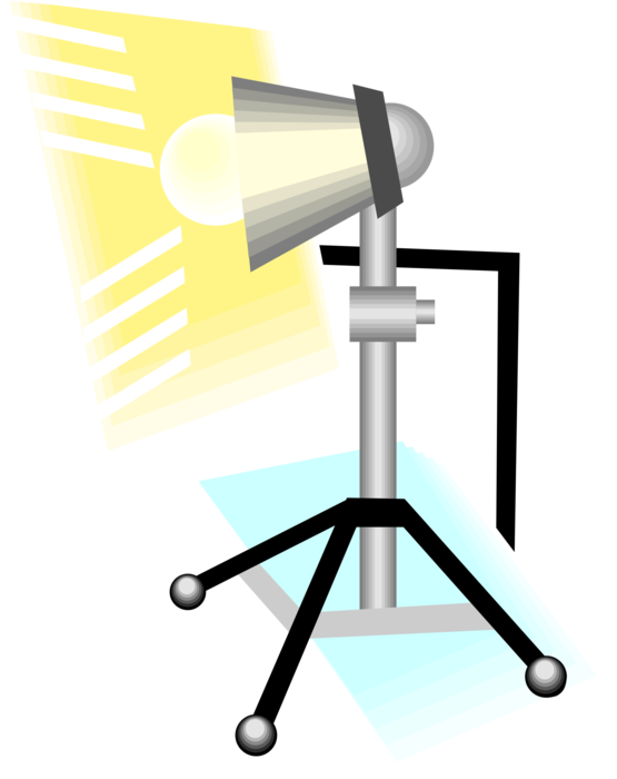 Vector Illustration of Photographic Lighting Equipment Tripod Light
