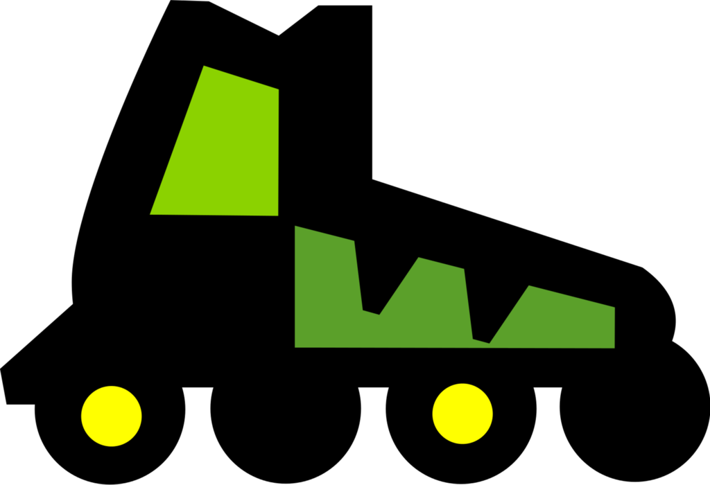 Vector Illustration of Inline Skate or Rollerblade used in Rollerblading