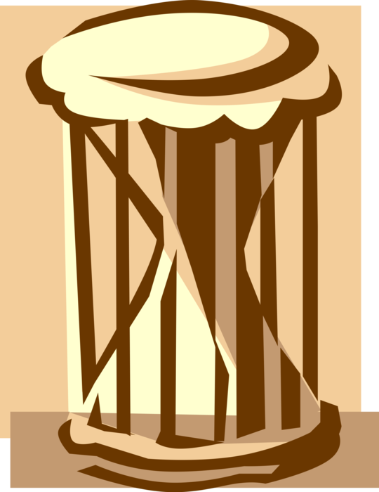 Vector Illustration of African Conga Bongo Drum Percussion Instrument