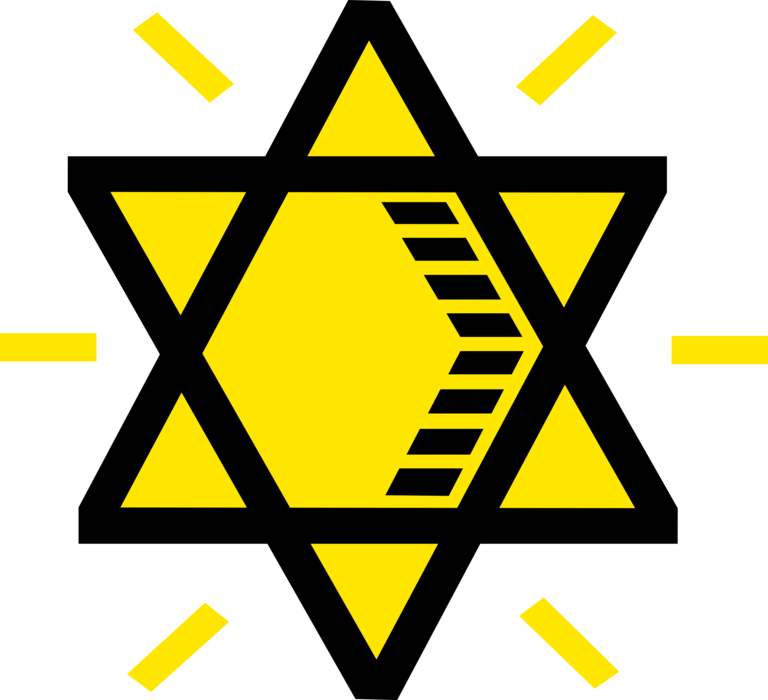 Vector Illustration of Star of David Shield of David Symbol of Jewish Identity and Judaism