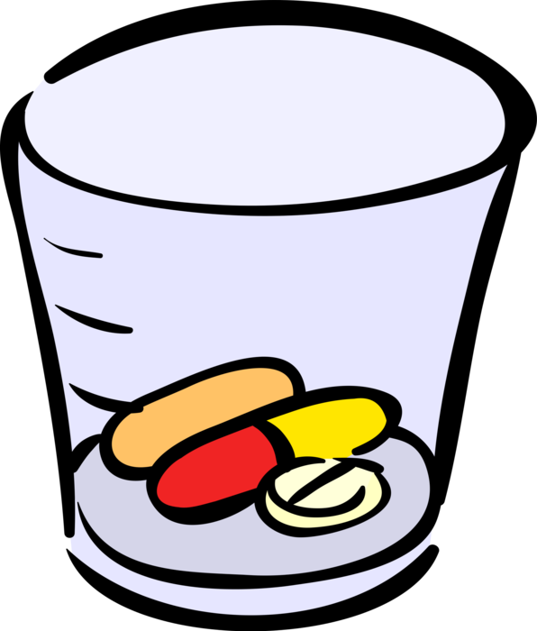 Vector Illustration of Pharmacy Prescription Medication Pills, Medicine