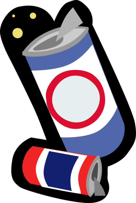 Vector Illustration of Soda Pop Soft Drink Refreshment in Can