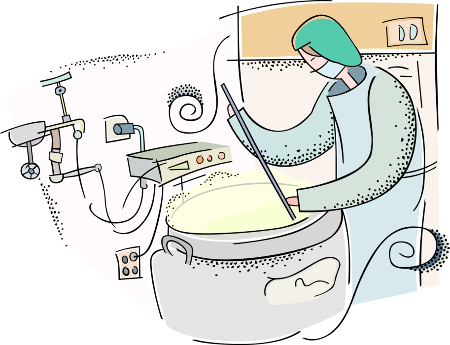Vector Illustration of Biological Cryopreservation with Liquid Nitrogen Produced by Fractional Distillation of Liquid Air