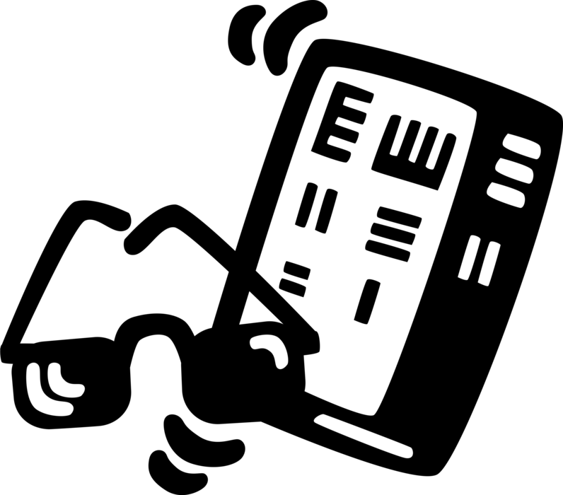 Vector Illustration of Optometry Eye Examination Chart at Optometrist's Office and Eyeglasses