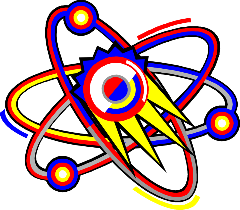 Vector Illustration of Chemistry Atomic Molecule Atoms Held Together by Chemical Bonds