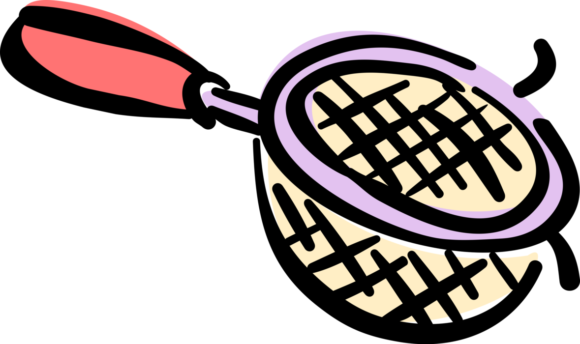 Vector Illustration of Kitchen Baking Screen Mesh Strainer Flour Sieve