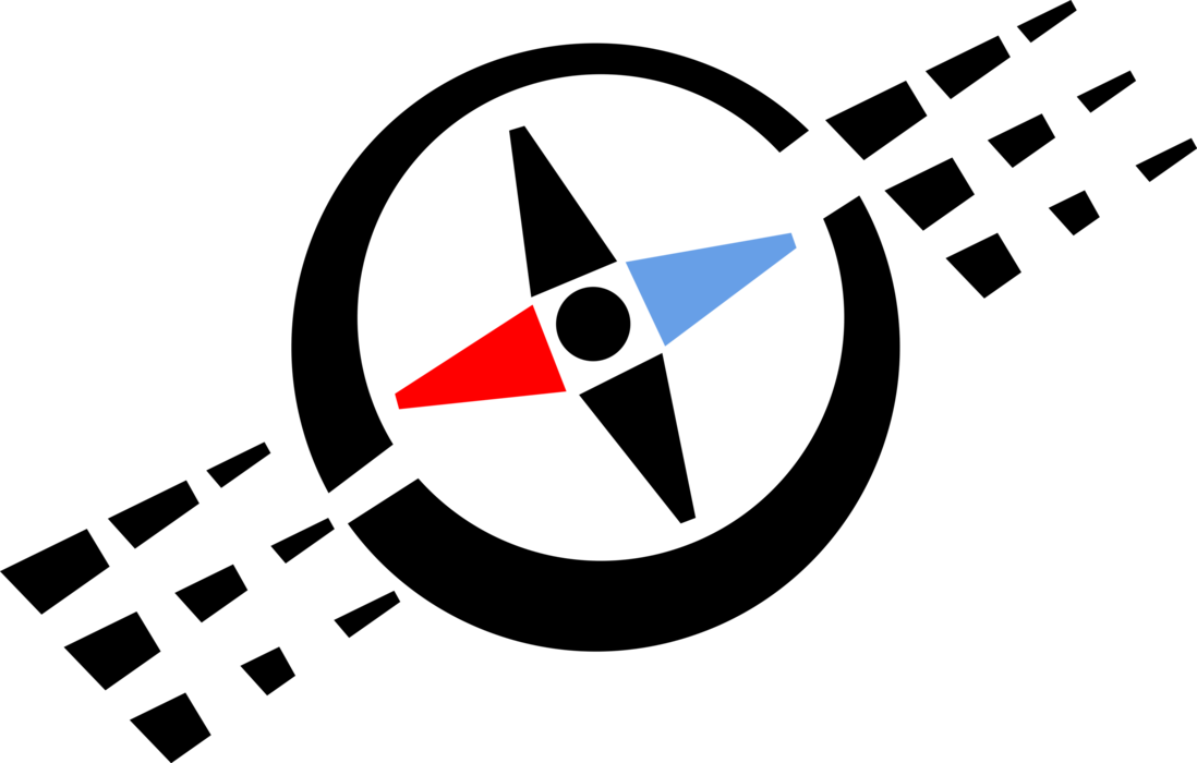 Vector Illustration of Magnetic Compass for Navigation and Finding Direction Points to "Magnetic North"