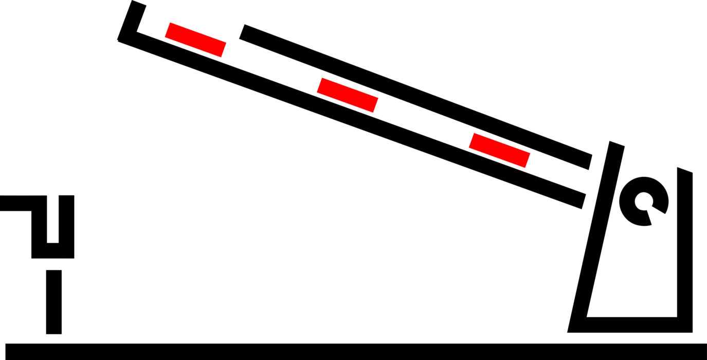 Vector Illustration of Vehicular Traffic Barrier Gate Restricts Automobile Access