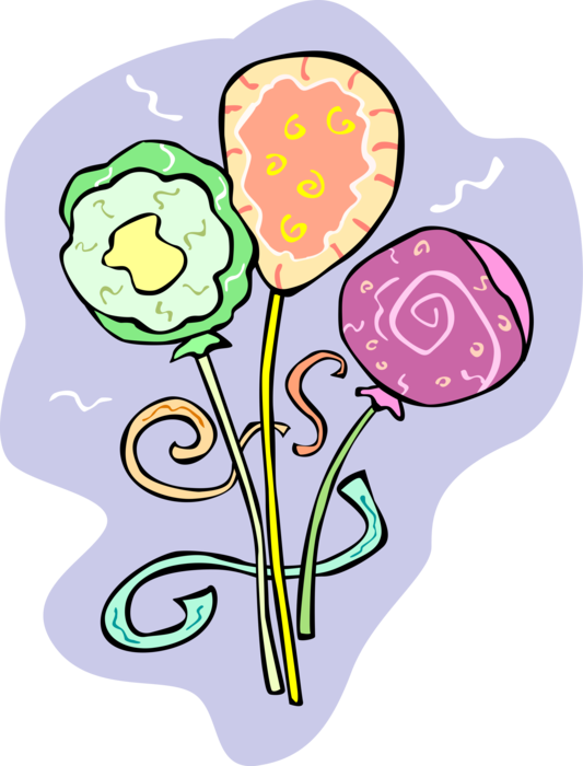 Vector Illustration of Lollipop Sucker Candy Confection on Stick