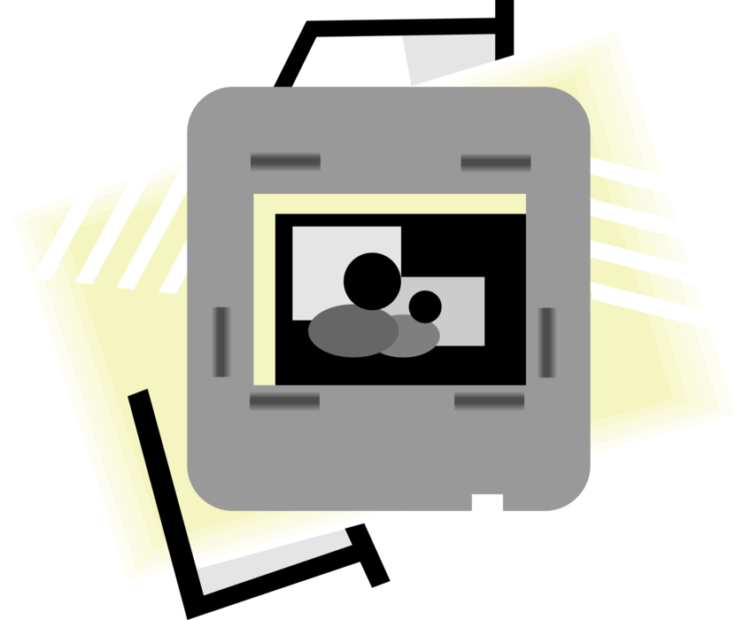 Vector Illustration of Photographic 35mm Slides for Audio Visual Presentation