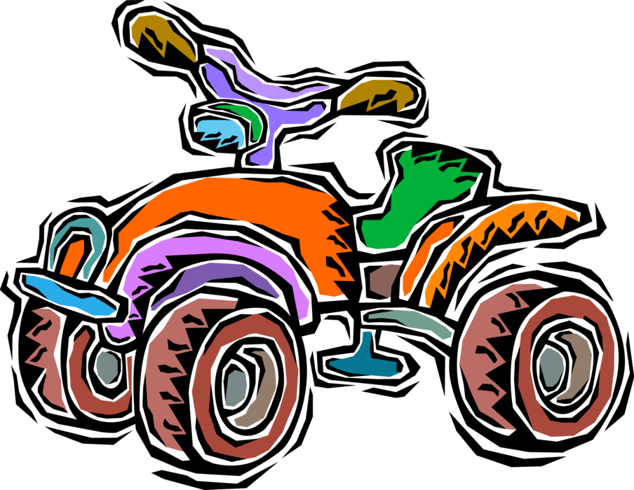 Vector Illustration of Child's 4-Wheel Drive Bike