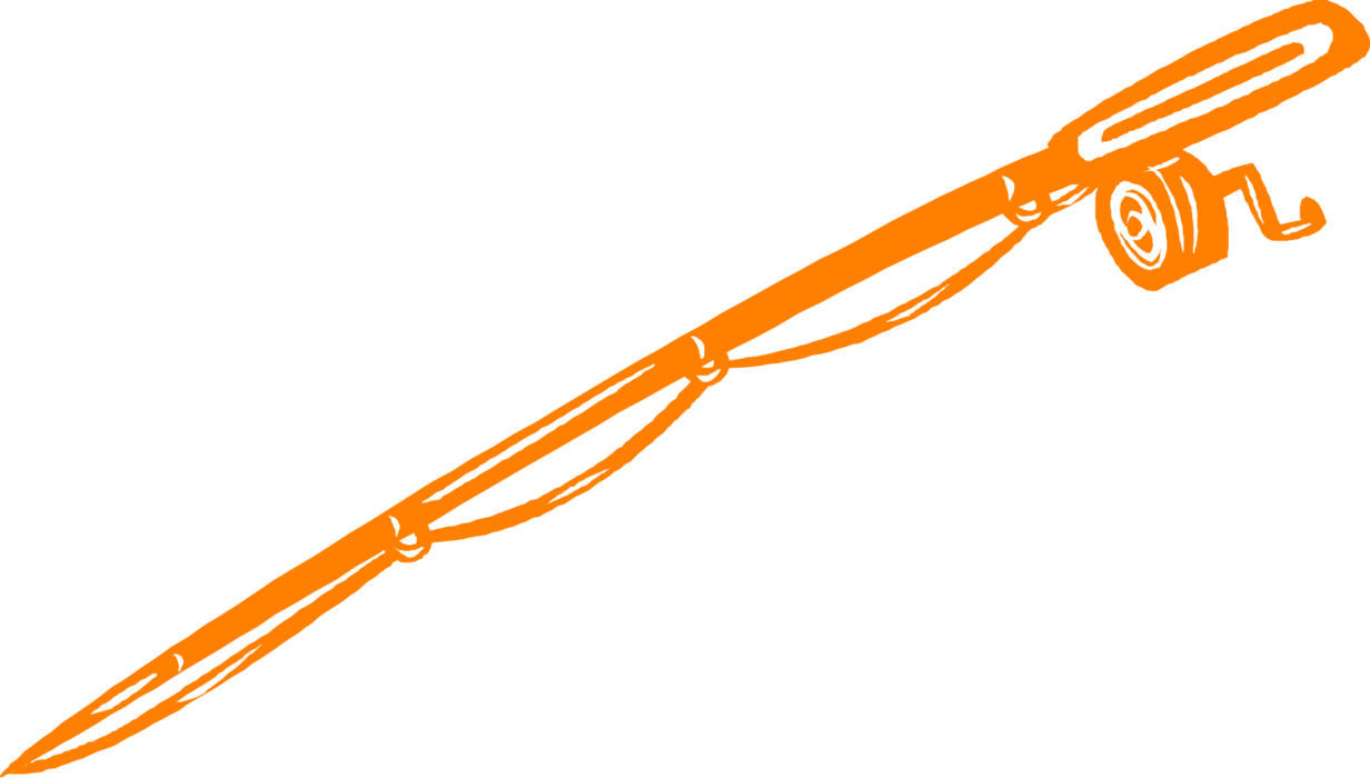 Vector Illustration of Fishing Pole