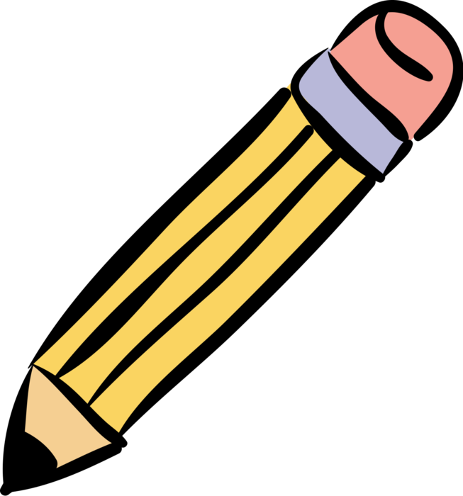 Vector Illustration of Graphite Pencil Writing or Drawing Instrument