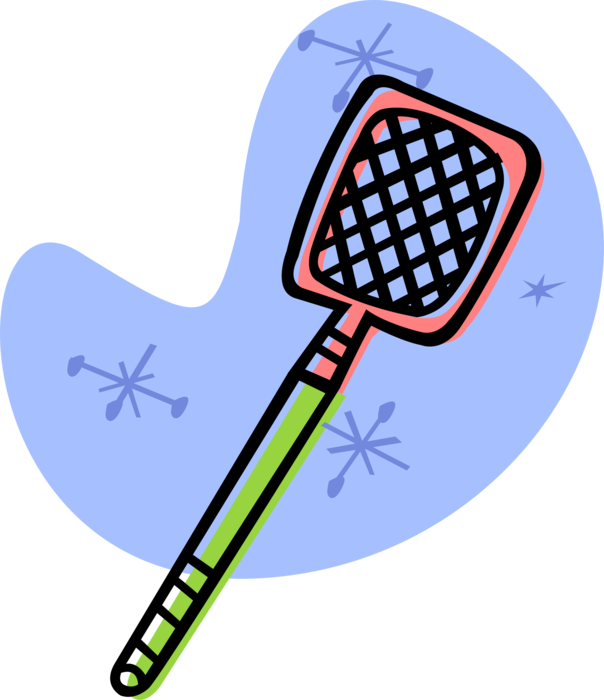 Vector Illustration of Pest Control Fly Swatter Fly-Killing Device