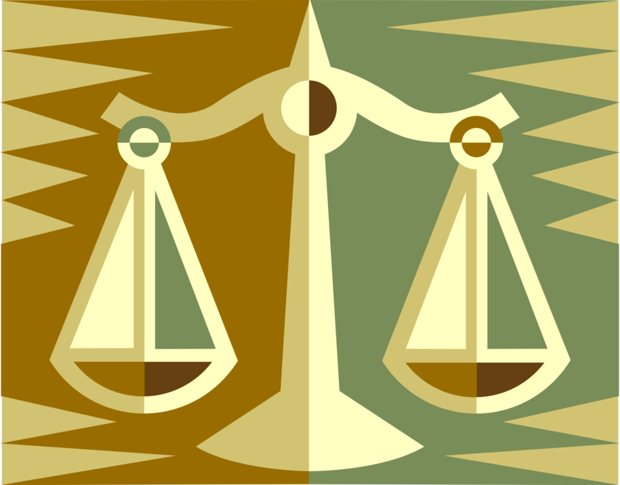 Vector Illustration of Weigh Scale Force-Measuring Device for Weight Measurement