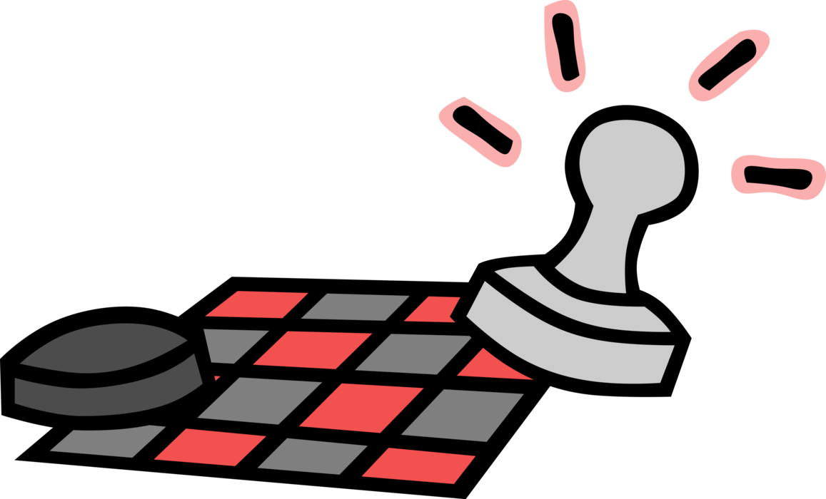 Vector Illustration of Chess Pawn and Checkers or Draughts Strategy Board Games