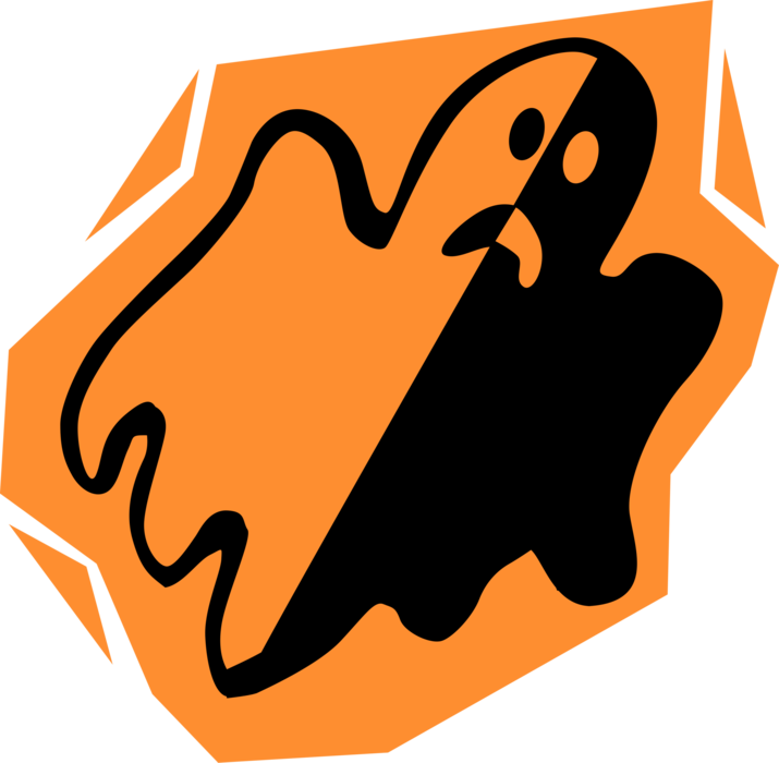 Vector Illustration of Halloween Goblin Ghost Phantom, Apparition, Spirit, Spook