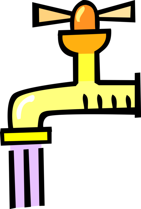 Vector Illustration of Sink Tap or Faucet Spigot