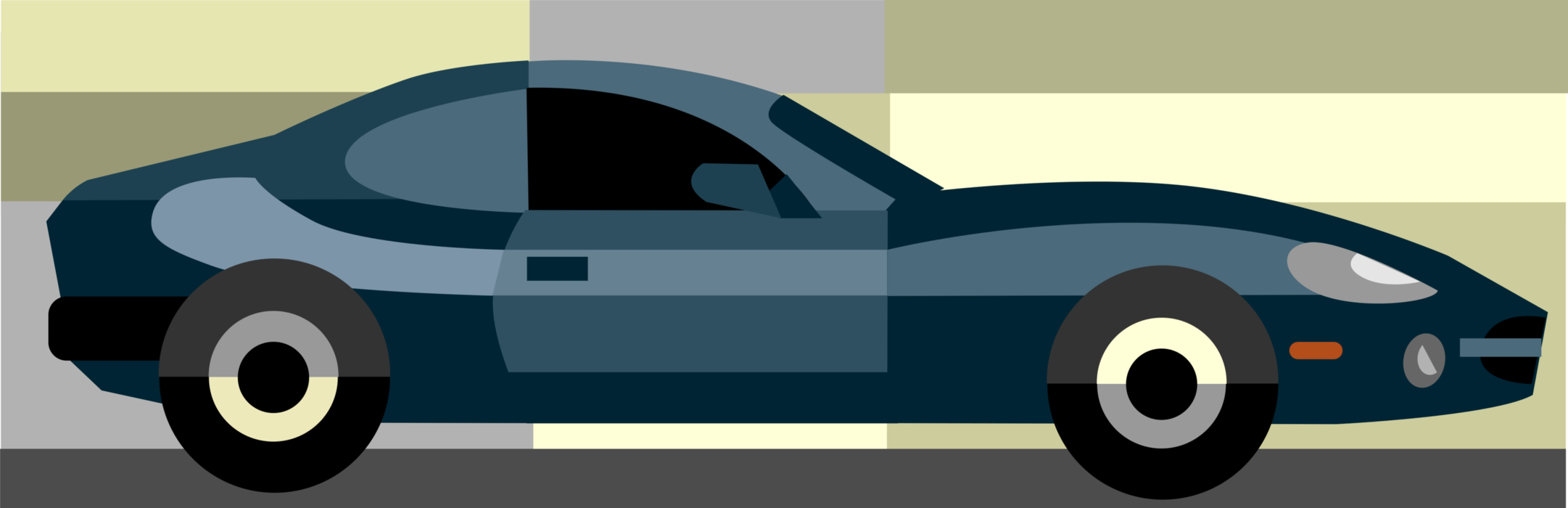 Vector Illustration of Luxury Automobile Motor Vehicle Car