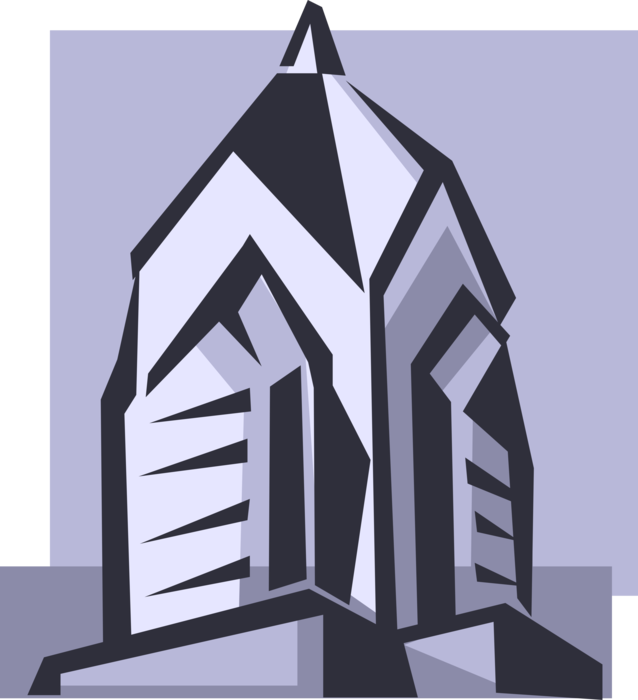 Vector Illustration of Christian Religion Church Steeple Architecture