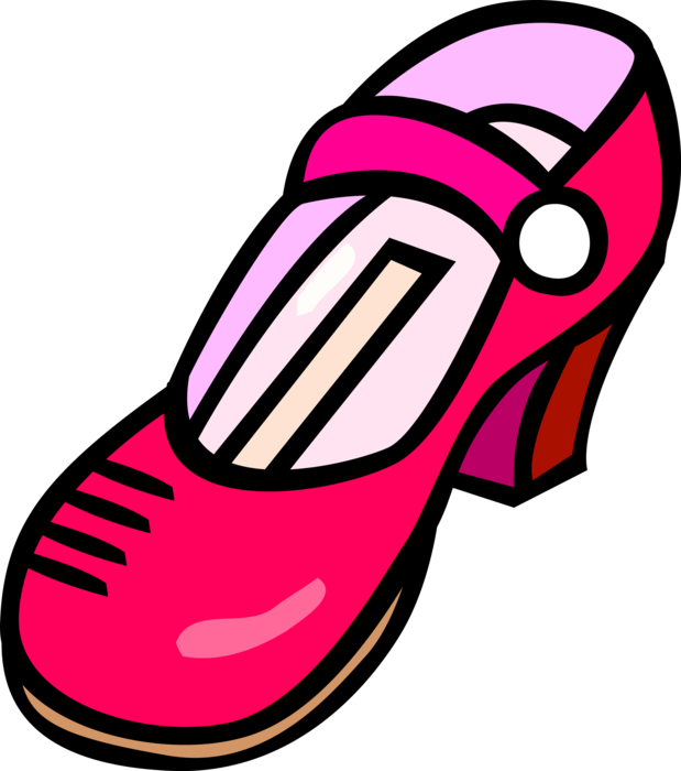Vector Illustration of Woman's Dress Shoe Footwear
