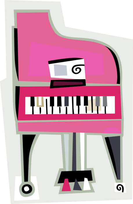 Vector Illustration of Piano Keyboard Musical Instrument