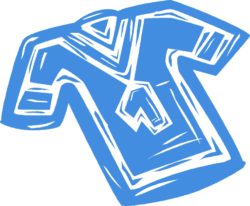 Vector Illustration of Team Sports Uniform Jersey Sweater Clothing Shirt Garment