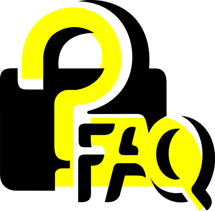 Vector Illustration of Question Mark Punctuation Interrogation Point, Query, or Eroteme FAQ Frequently Asked Questions