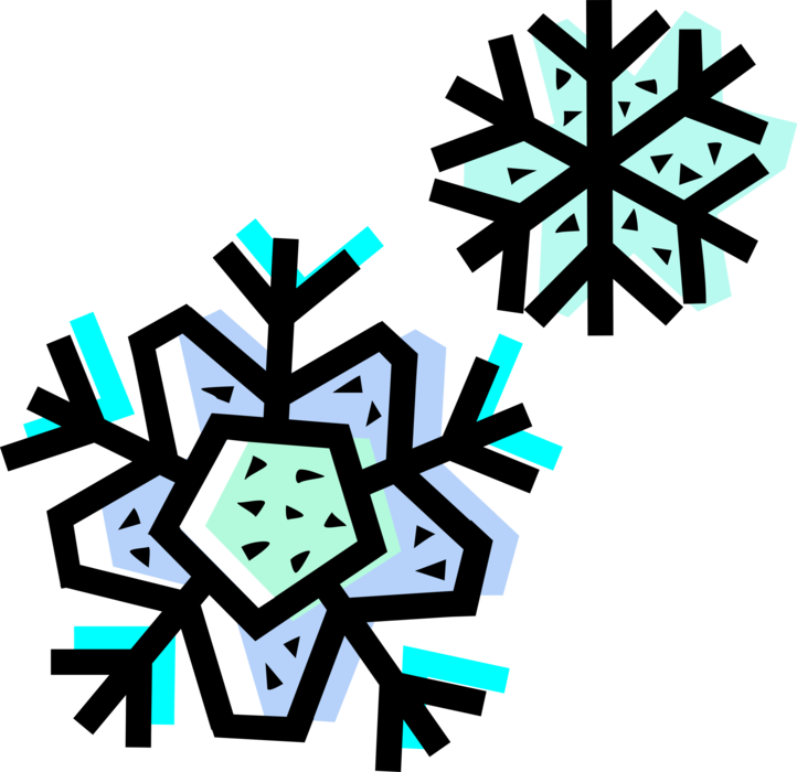 Vector Illustration of Snowflake Ice Crystals Snow