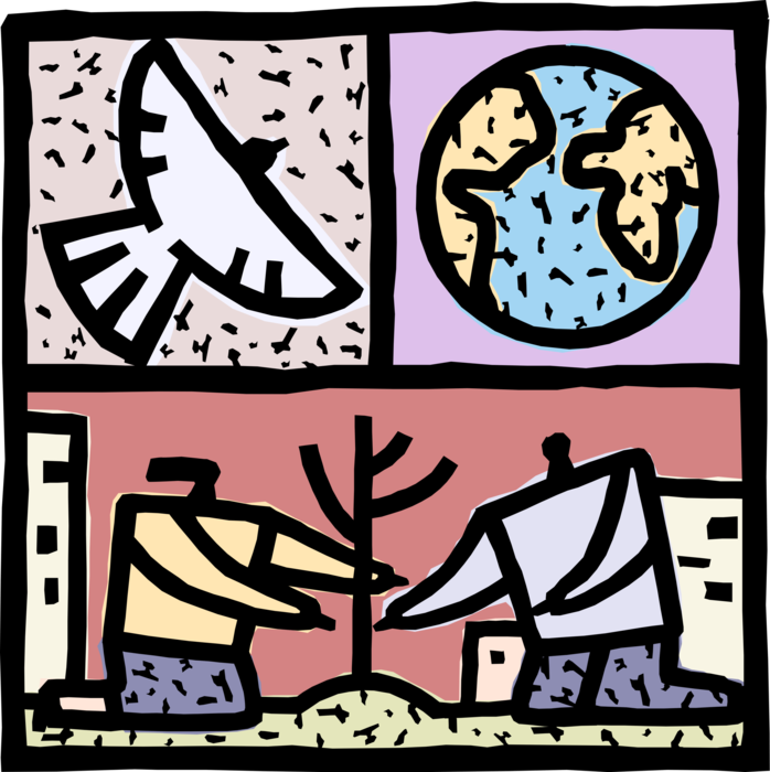 Vector Illustration of Environmentalists Plant in Natural Environment Tree with Dove and Planet Earth