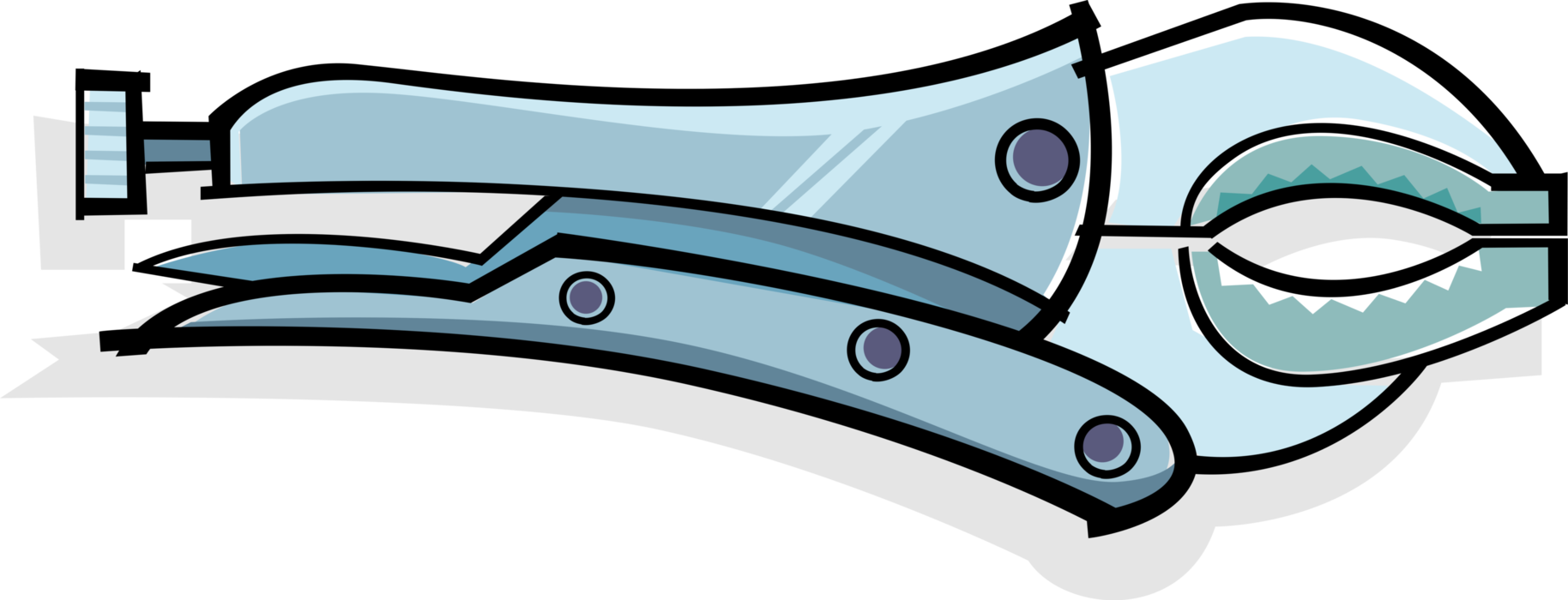 Vector Illustration of Locking Pliers Mole Grips or Vise-Grips