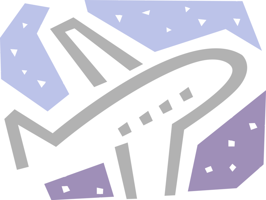 Vector Illustration of Commercial Airline Passenger Jet Aircraft Airplane