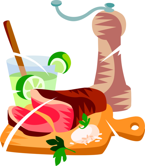 Vector Illustration of Cachaça , Brazilian Marinated Grilled Marinated Hanger Meat Steak