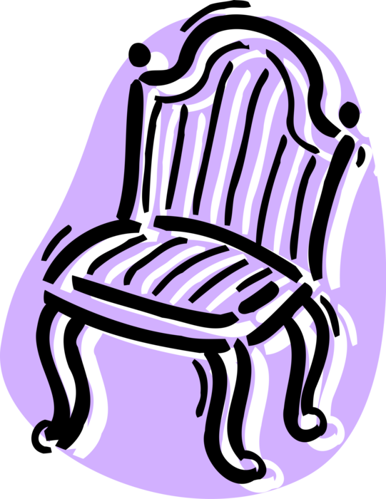 Vector Illustration of Home Furnishings Chair Furniture