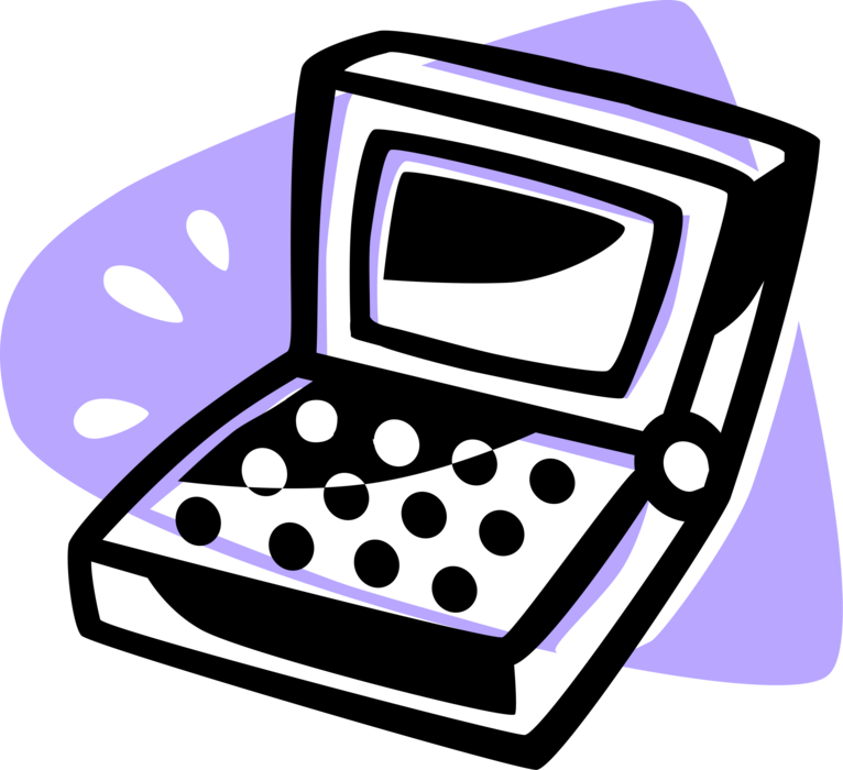 Vector Illustration of Laptop or Notebook Portable Personal Computer