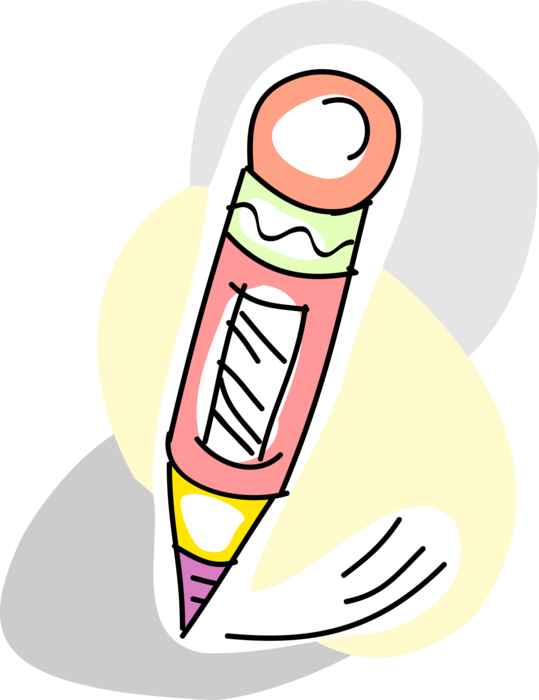 Vector Illustration of Colorful Pencil Writing Instrument