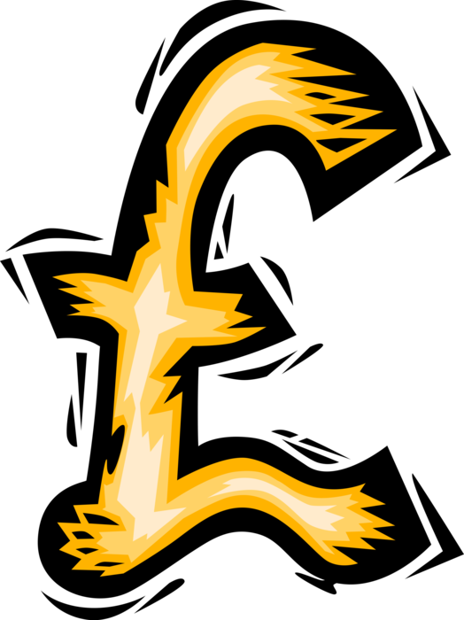 Vector Illustration of British Pound Sterling Fiat Money Currency of United Kingdom Symbol