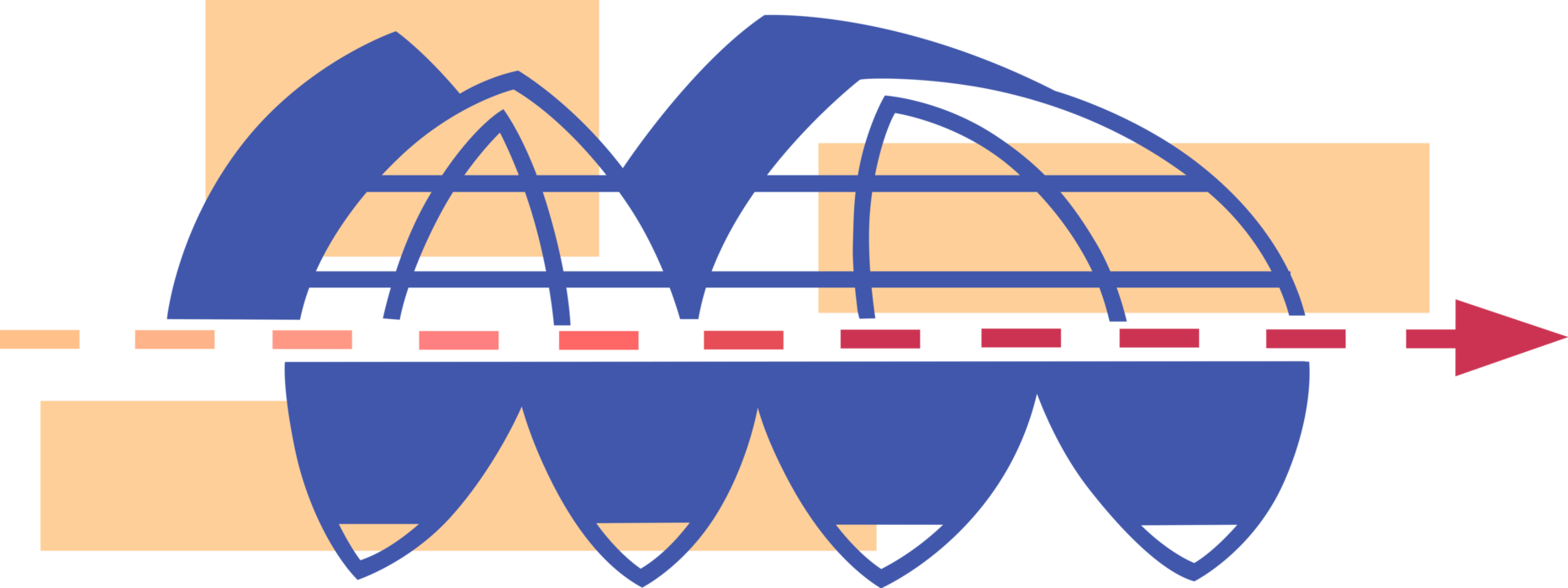 Vector Illustration of Homolosine Cartography World Map in Motion